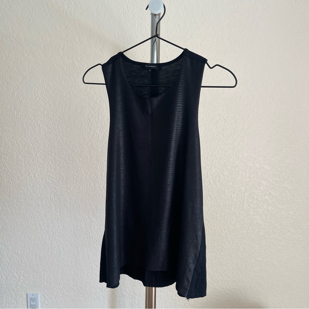 Black Faux Snake Muscle Tank